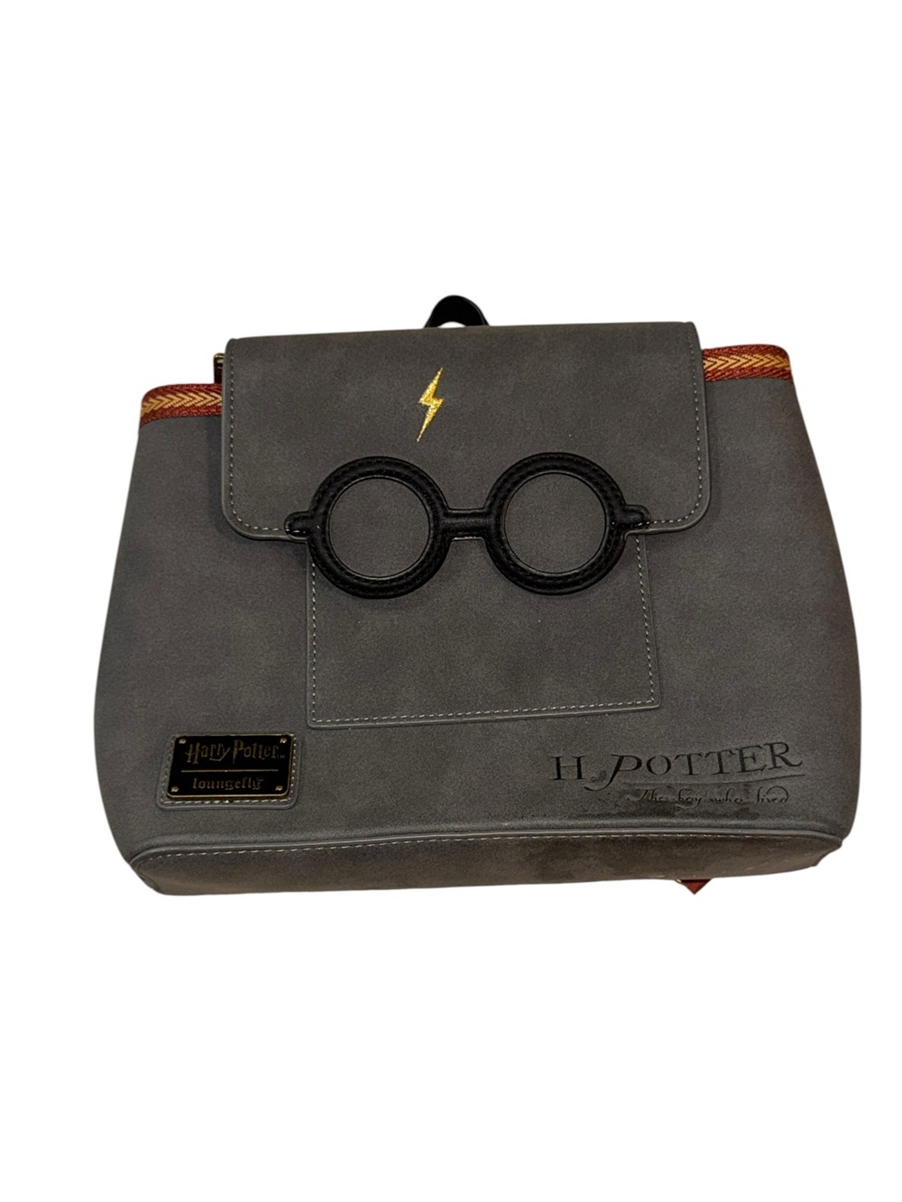LOUNGEFLY RARE Harry Potter Gryffindor gray convertible mini backpack purse